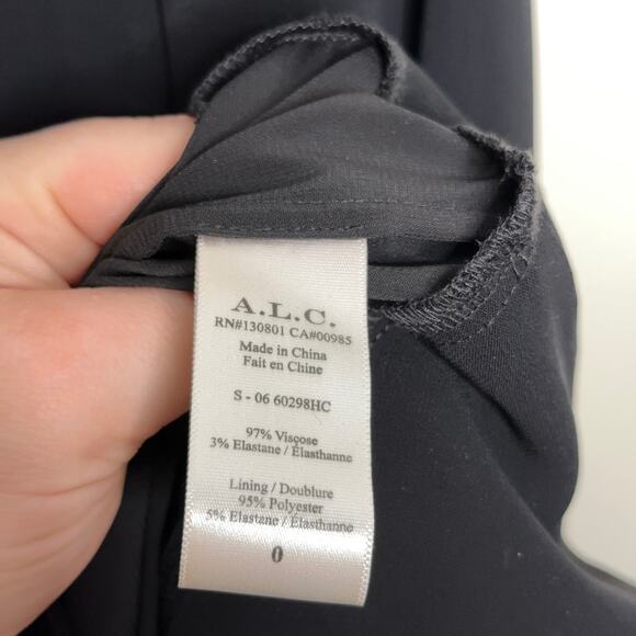 A.L.C Madison Black Long Sleeve Studded Embellished Mini Dress {QQ22} - Picture 6 of 6